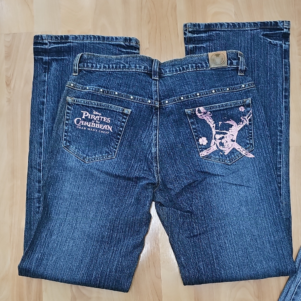 Vintage Disney Pirates Of The Carribean Blue Jeans - Picture 2 of 16